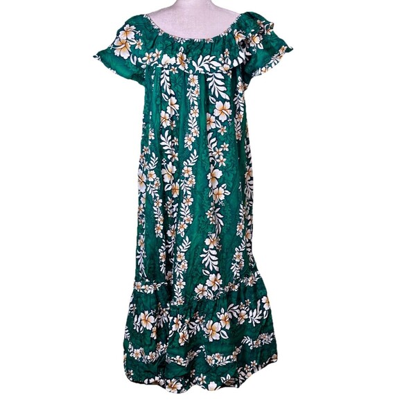 Jade Fashions Tropical Hawaiian Floral Maxi Dress Resort Cruise Vacation Sz 4XL - Picture 1 of 8